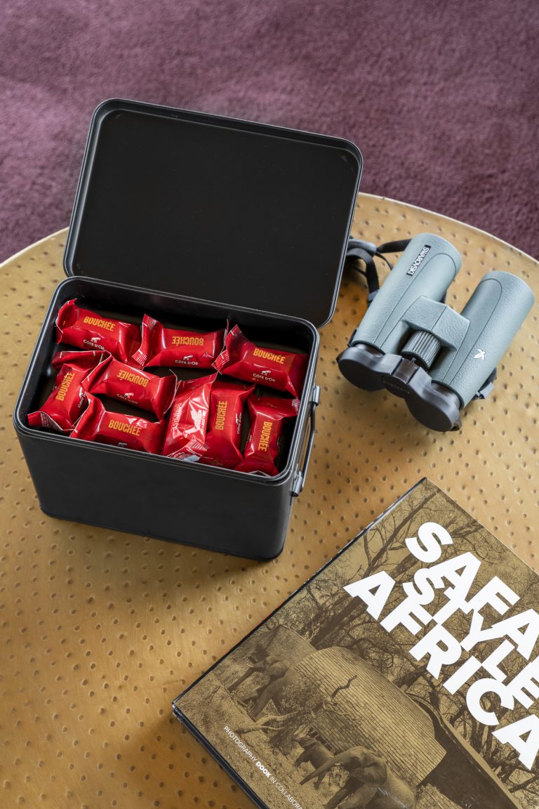 Snack box filled with treats at Angama Safari Camp