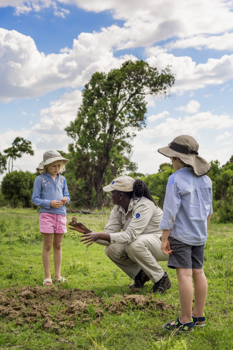 Kids on walking safari at Angama Safari Camp