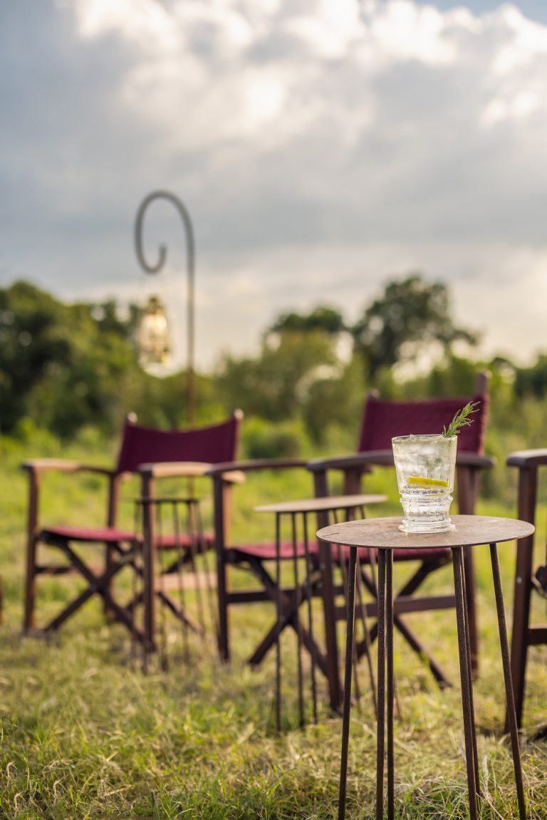 Sunset cocktails at Angama Safari Camp