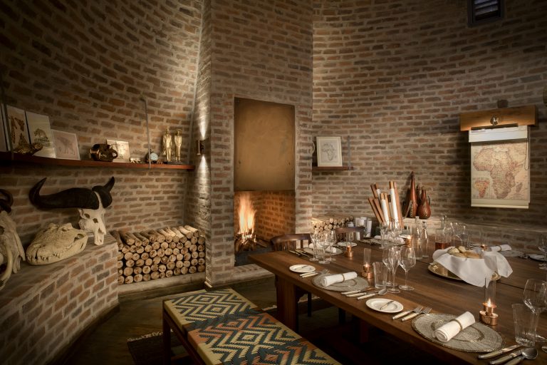 Private dining in Angama Mara's Map Room