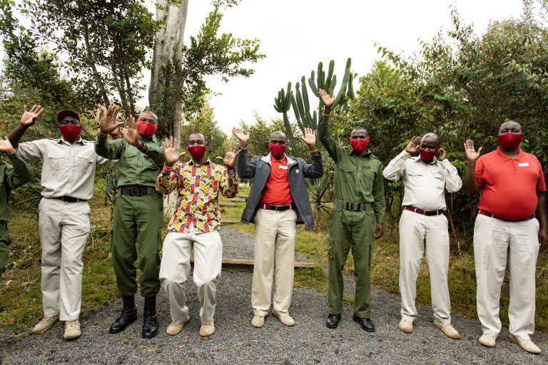 Angama Mara team welcome guests COVID protocols adhered
