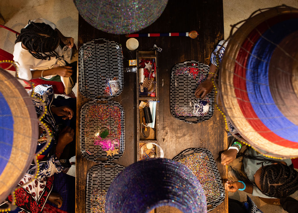 Above: The Mamas (and some young guests) at work